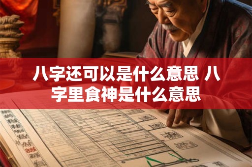 八字还可以是什么意思 八字里食神是什么意思