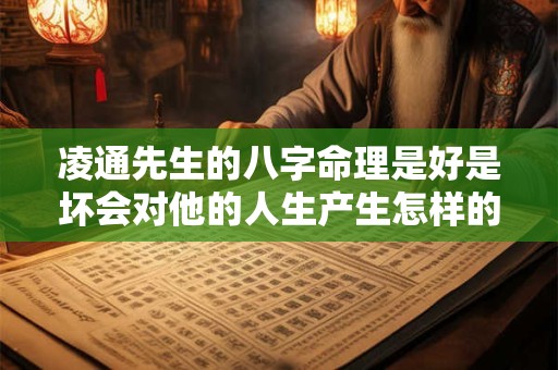凌通先生的八字命理是好是坏会对他的人生产生怎样的影响