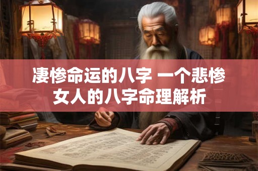凄惨命运的八字 一个悲惨女人的八字命理解析