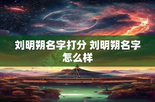 刘明朔名字打分 刘明朔名字怎么样 刘明朔名字打分 刘明朔名字怎么样