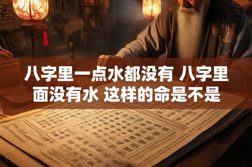 八字里一点水都没有 八字里面没有水 这样的命是不是很不好