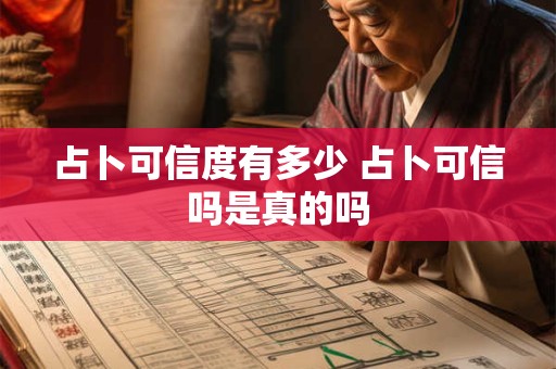 占卜可信度有多少 占卜可信吗是真的吗