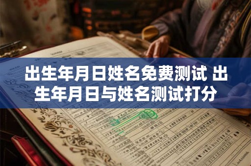 出生年月日姓名免费测试 出生年月日与姓名测试打分