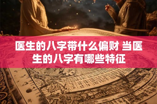 医生的八字带什么偏财 当医生的八字有哪些特征