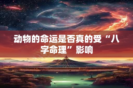 动物的命运是否真的受“八字命理”影响