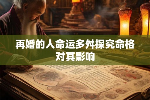 再婚的人命运多舛探究命格对其影响