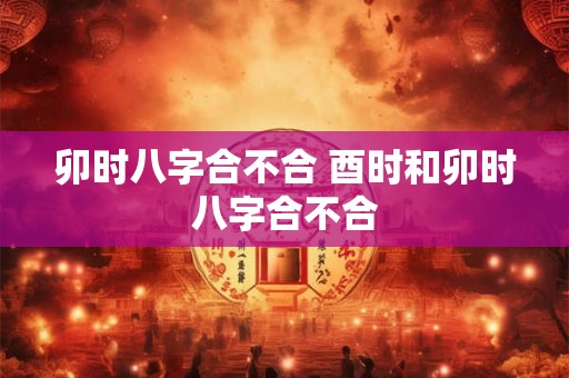 卯时八字合不合 酉时和卯时八字合不合