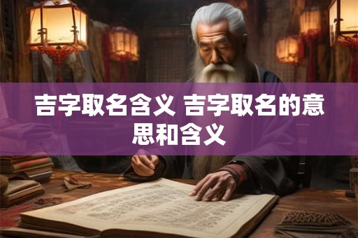吉字取名含义 吉字取名的意思和含义