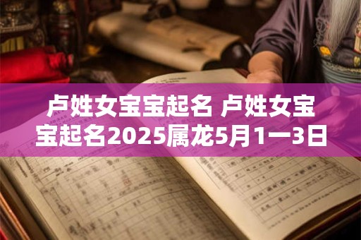 卢姓女宝宝起名 卢姓女宝宝起名2025属龙5月1一3日出生好不好