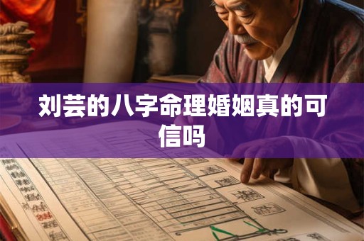 刘芸的八字命理婚姻真的可信吗
