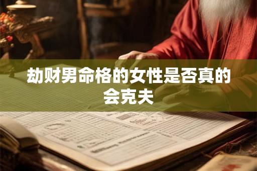 劫财男命格的女性是否真的会克夫