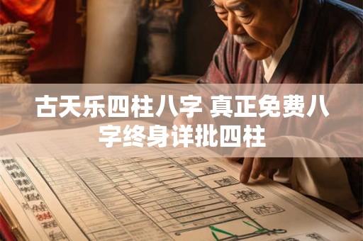 古天乐四柱八字 真正免费八字终身详批四柱