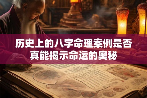 历史上的八字命理案例是否真能揭示命运的奥秘