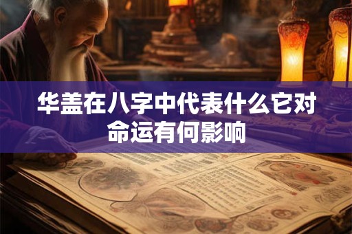 华盖在八字中代表什么它对命运有何影响