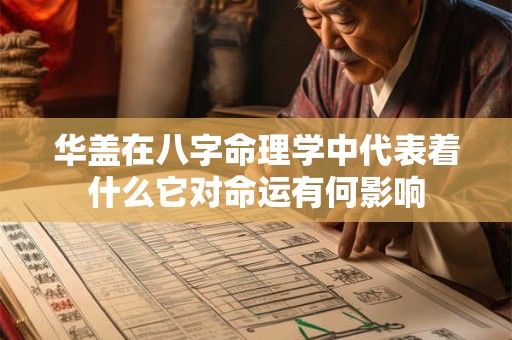华盖在八字命理学中代表着什么它对命运有何影响