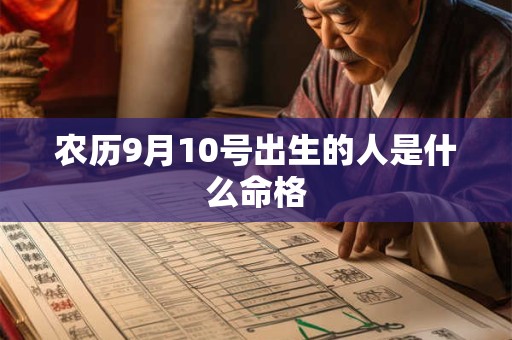 农历9月10号出生的人是什么命格