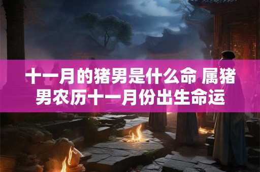 十一月的猪男是什么命 属猪男农历十一月份出生命运