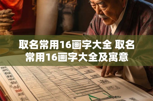 取名常用16画字大全 取名常用16画字大全及寓意