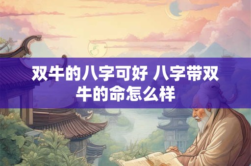 双牛的八字可好 八字带双牛的命怎么样