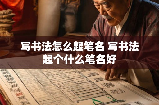 写书法怎么起笔名 写书法起个什么笔名好
