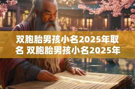 双胞胎男孩小名2025年取名 双胞胎男孩小名2025年取名怎么样