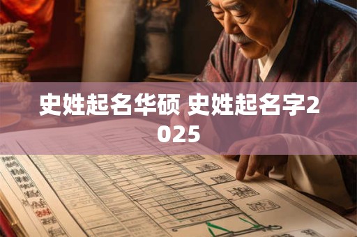 史姓起名华硕 史姓起名字2025
