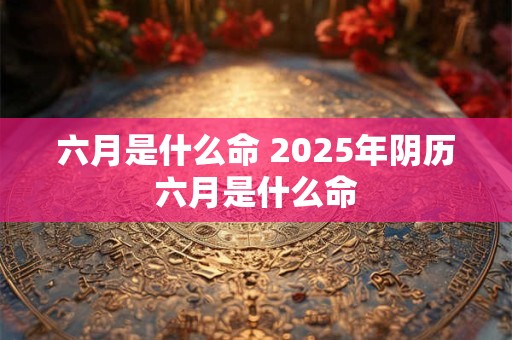 六月是什么命 2025年阴历六月是什么命