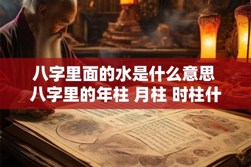 八字里面的水是什么意思 八字里的年柱 月柱 时柱什么意思