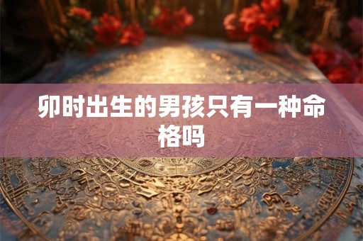 卯时出生的男孩只有一种命格吗