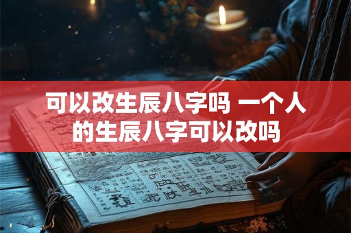 可以改生辰八字吗 一个人的生辰八字可以改吗
