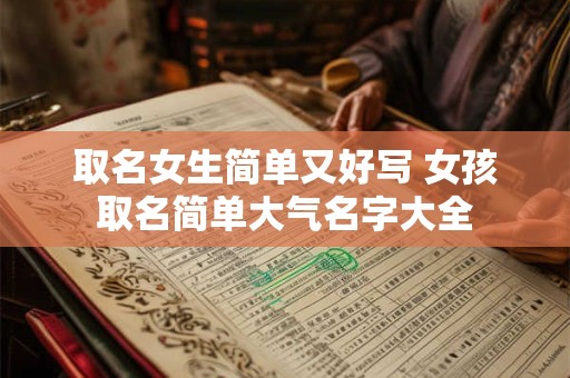 取名女生简单又好写 女孩取名简单大气名字大全