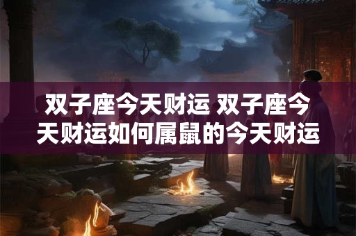 双子座今天财运 双子座今天财运如何属鼠的今天财运如何