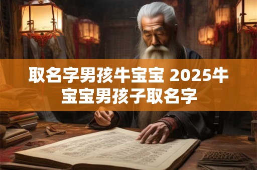 取名字男孩牛宝宝 2025牛宝宝男孩子取名字