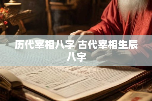 历代宰相八字 古代宰相生辰八字 历代宰相八字 古代宰相生辰八字