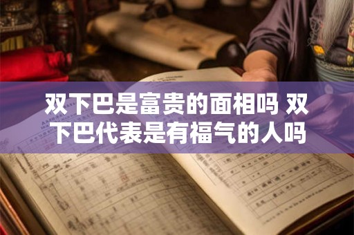双下巴是富贵的面相吗 双下巴代表是有福气的人吗