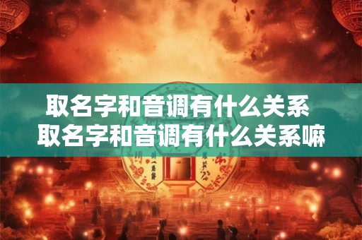 取名字和音调有什么关系 取名字和音调有什么关系嘛