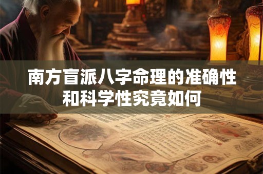 南方盲派八字命理的准确性和科学性究竟如何