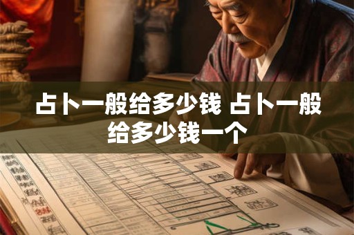 占卜一般给多少钱 占卜一般给多少钱一个