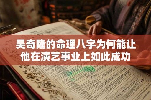 吴奇隆的命理八字为何能让他在演艺事业上如此成功