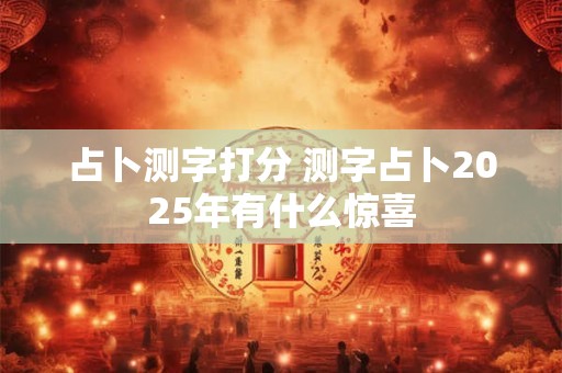 占卜测字打分 测字占卜2026年有什么惊喜 占卜测字打分 测字占卜2026年有什么惊喜