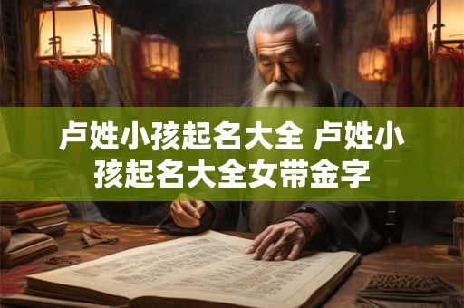 卢姓小孩起名大全 卢姓小孩起名大全女带金字