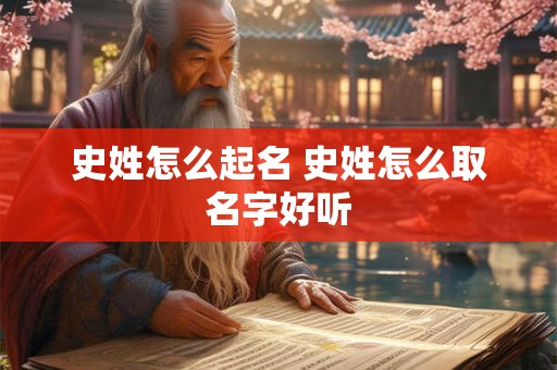 史姓怎么起名 史姓怎么取名字好听