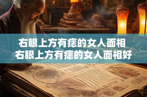 右眼上方有痣的女人面相 右眼上方有痣的女人面相好不好