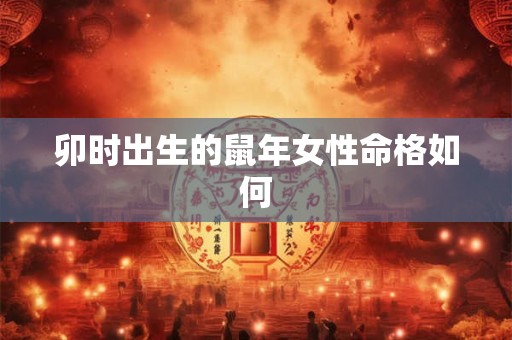 卯时出生的鼠年女性命格如何