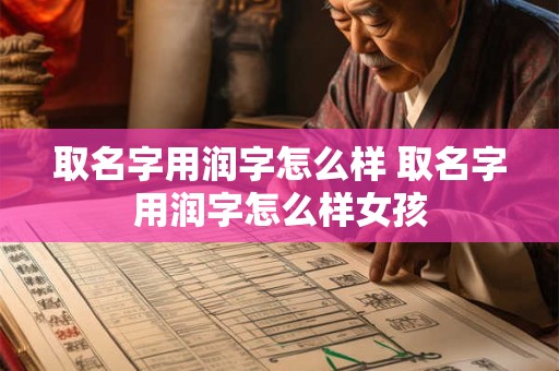 取名字用润字怎么样 取名字用润字怎么样女孩