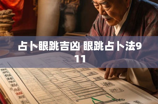 占卜眼跳吉凶 眼跳占卜法911