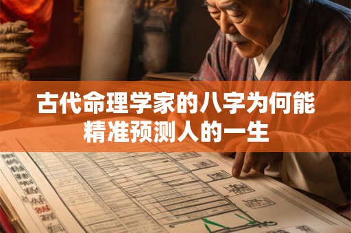 古代命理学家的八字为何能精准预测人的一生