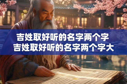 吉姓取好听的名字两个字 吉姓取好听的名字两个字大全