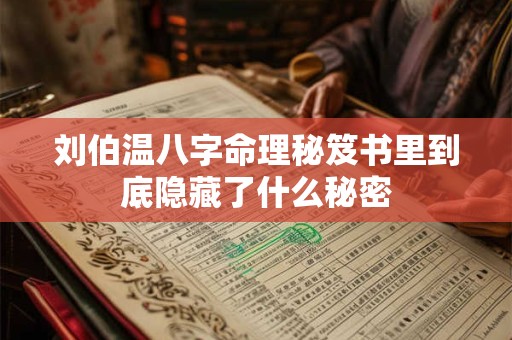 刘伯温八字命理秘笈书里到底隐藏了什么秘密