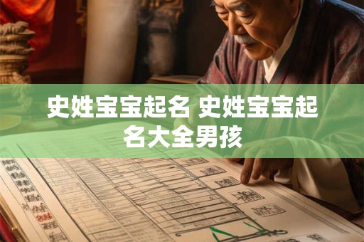 史姓宝宝起名 史姓宝宝起名大全男孩